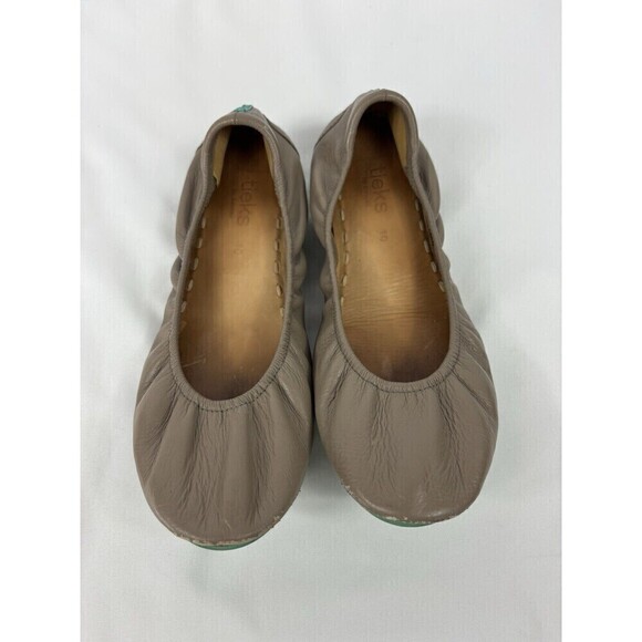 Tieks by Gavriel Ballet Flats Taupe Brown Leather 10 Foldable - Picture 4 of 15